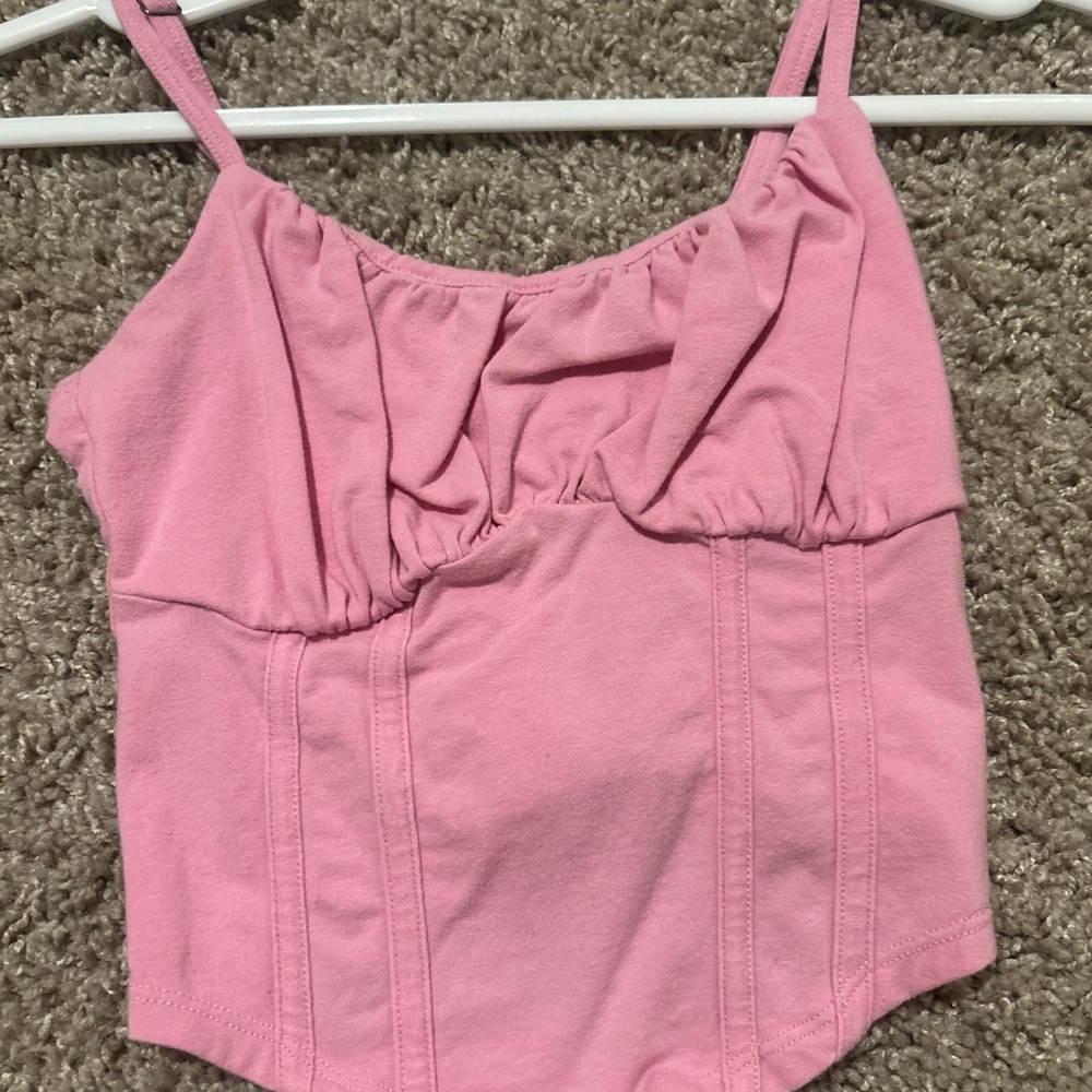 Hollister Pink Ruched Sleeveless Top